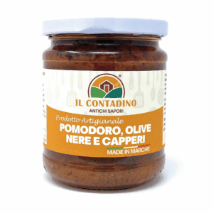 Sugo pomodoro, olive nere e capperi