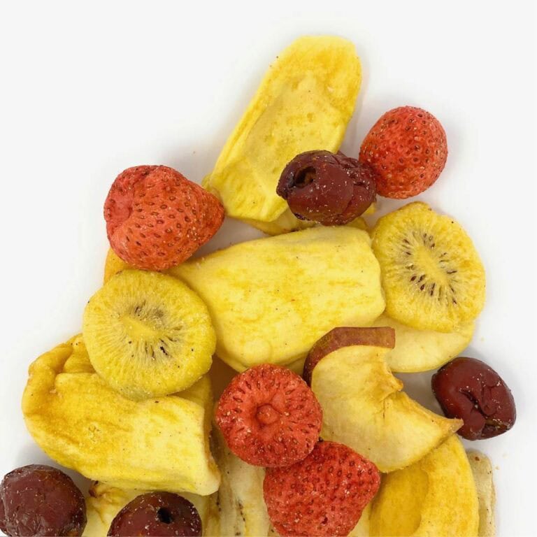 chips di frutta rossa